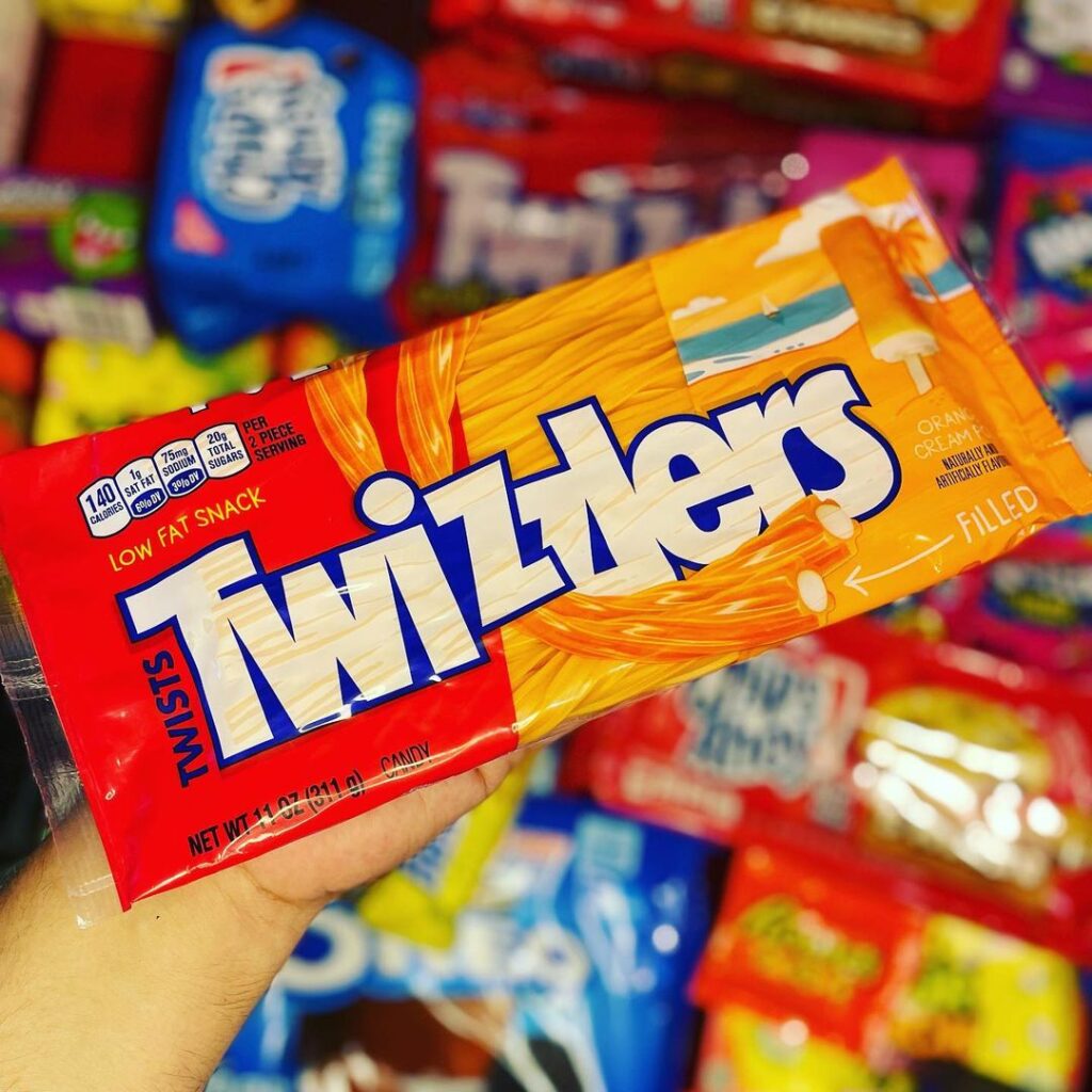 TWIZZLERS Filled Bites Sweet & Sour Cherry Kick Citrus Punch Candy, 8 oz bag