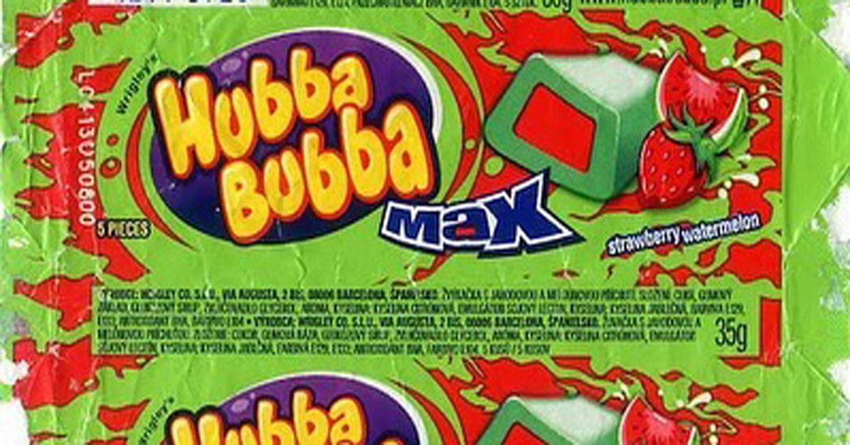 Hubba Bubba Bubble Tape Original and Hubba Bubba Bubble Tape Sour Blue  Raspberry Bundle | 6 Feet of Gum Each Tape | 2 Original Flavor Gum and 2  Blue